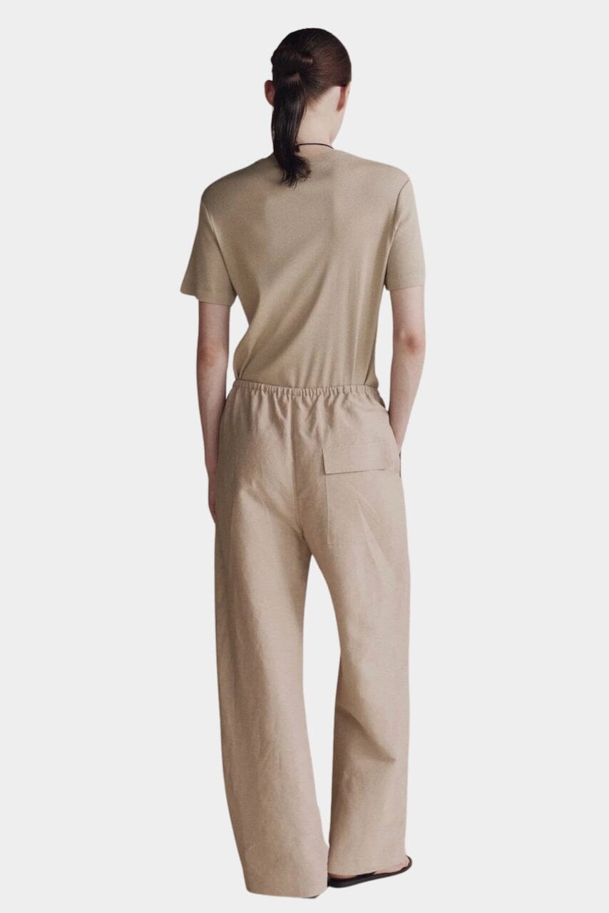Mijeong Park | Cotton Tencel Ribbed Shirt In Light Khaki - SHOP YUCCA Shirts & Tops MIJEONG PARK - YUCCA, Yucca store Denver, women’s clothing boutique near me, high quality capsule wardrobe, boutiques near me, women’s high quality tops.