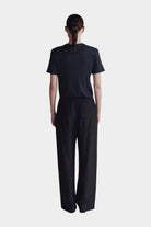 Mijeong Park | Cotton Tencel Ribbed T-Shirt in Navy - SHOP YUCCA Shirts & Tops MIJEONG PARK - YUCCA, Yucca store Denver, women’s clothing boutique near me, high quality capsule wardrobe, boutiques near me, women’s high quality tops.