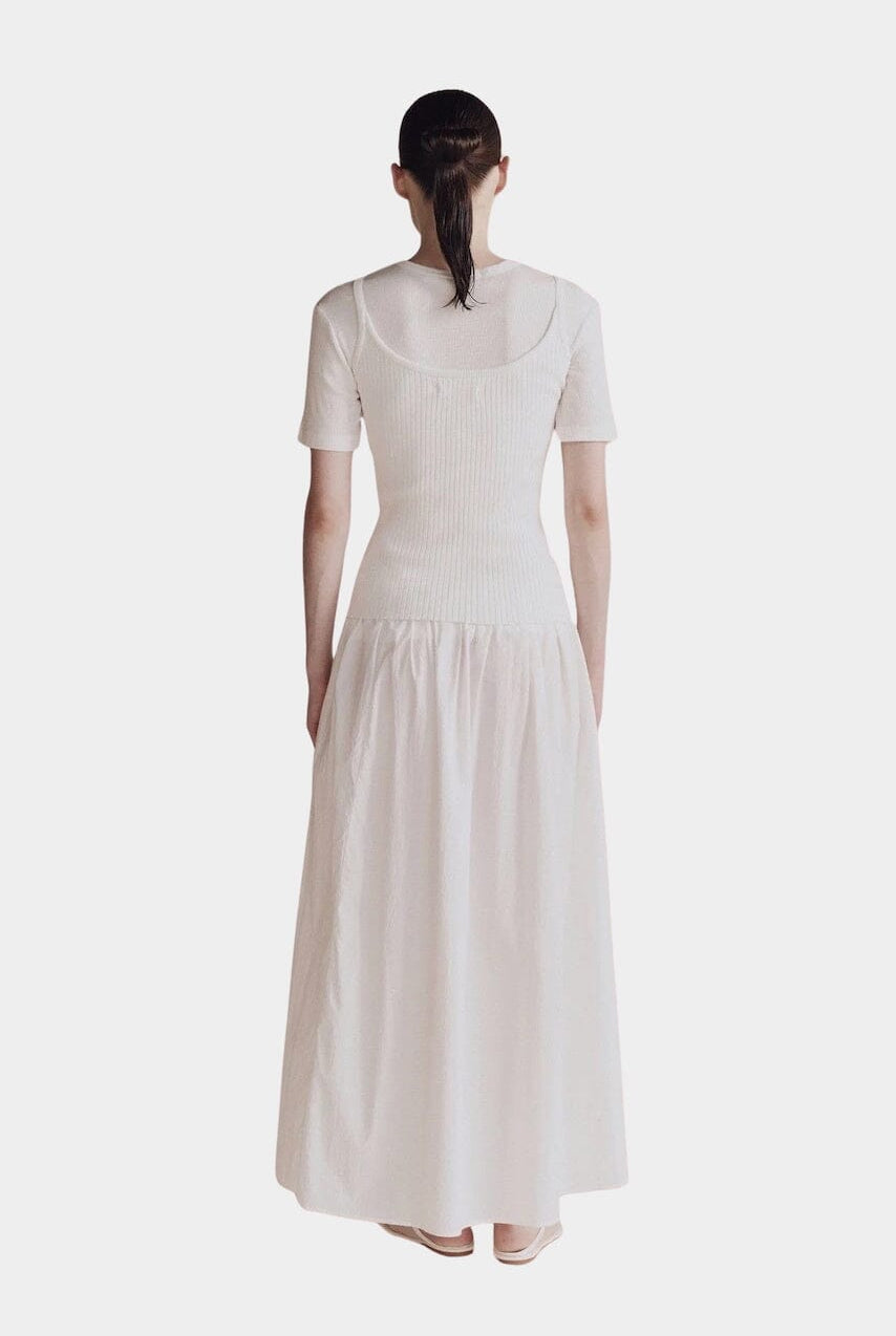 Mijeong Park | Cotton Tencel Ribbed T-Shirt in White - SHOP YUCCA Shirts & Tops MIJEONG PARK - YUCCA, Yucca store Denver, women’s clothing boutique near me, high quality capsule wardrobe, boutiques near me, women’s high quality tops.
