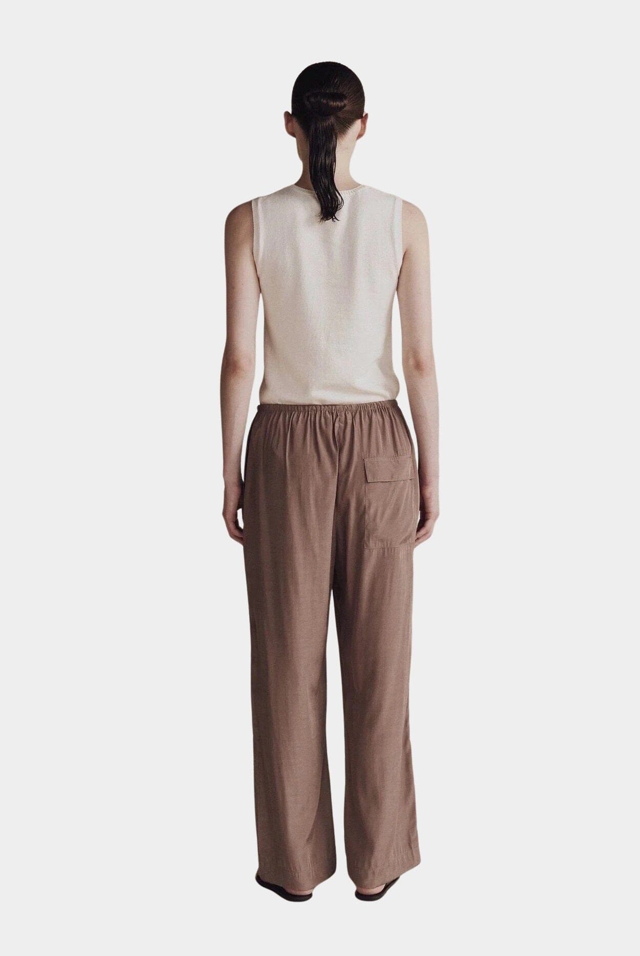 Mijeong Park | Drawstring Wide Leg Pants in Mocha - SHOP YUCCA Pants MIJEONG PARK - YUCCA, Women’s clothing store Denver, women’s clothing website, women’s elevated pants, clothing boutiques near me, women’s elevated trousers