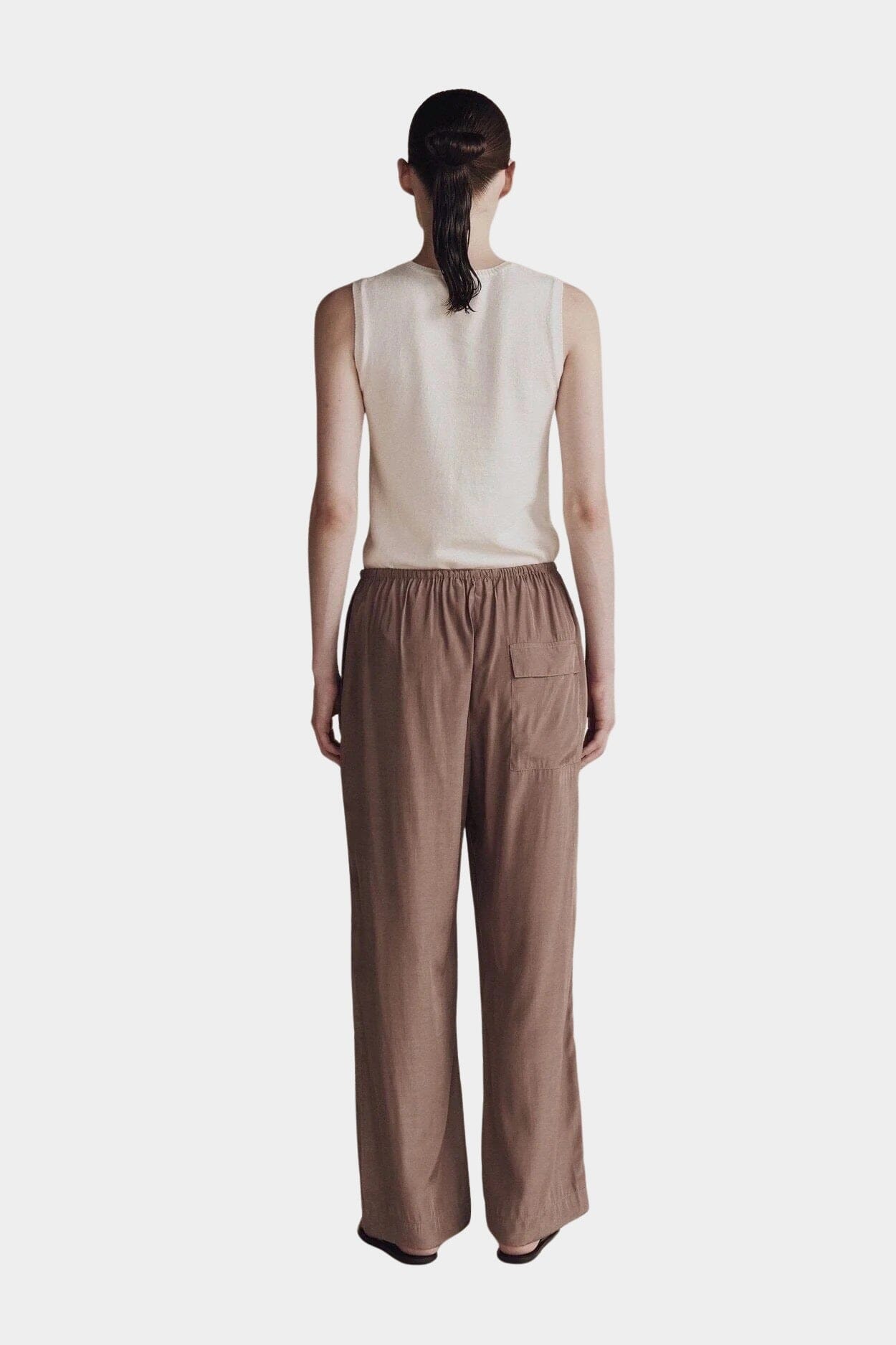 Mijeong Park | Drawstring Wide Leg Pants in Mocha - SHOP YUCCA Pants MIJEONG PARK - YUCCA, Women’s clothing store Denver, women’s clothing website, women’s elevated pants, clothing boutiques near me, women’s elevated trousers