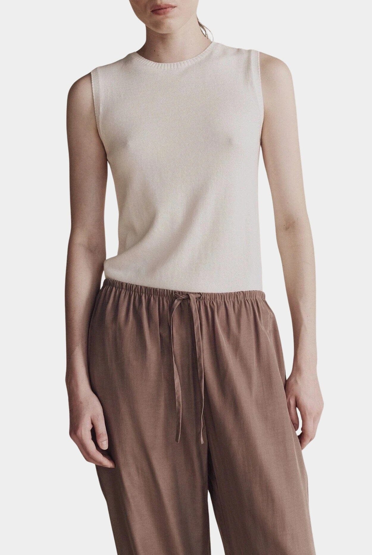 Mijeong Park | Drawstring Wide Leg Pants in Mocha - SHOP YUCCA Pants MIJEONG PARK - YUCCA, Women’s clothing store Denver, women’s clothing website, women’s elevated pants, clothing boutiques near me, women’s elevated trousers