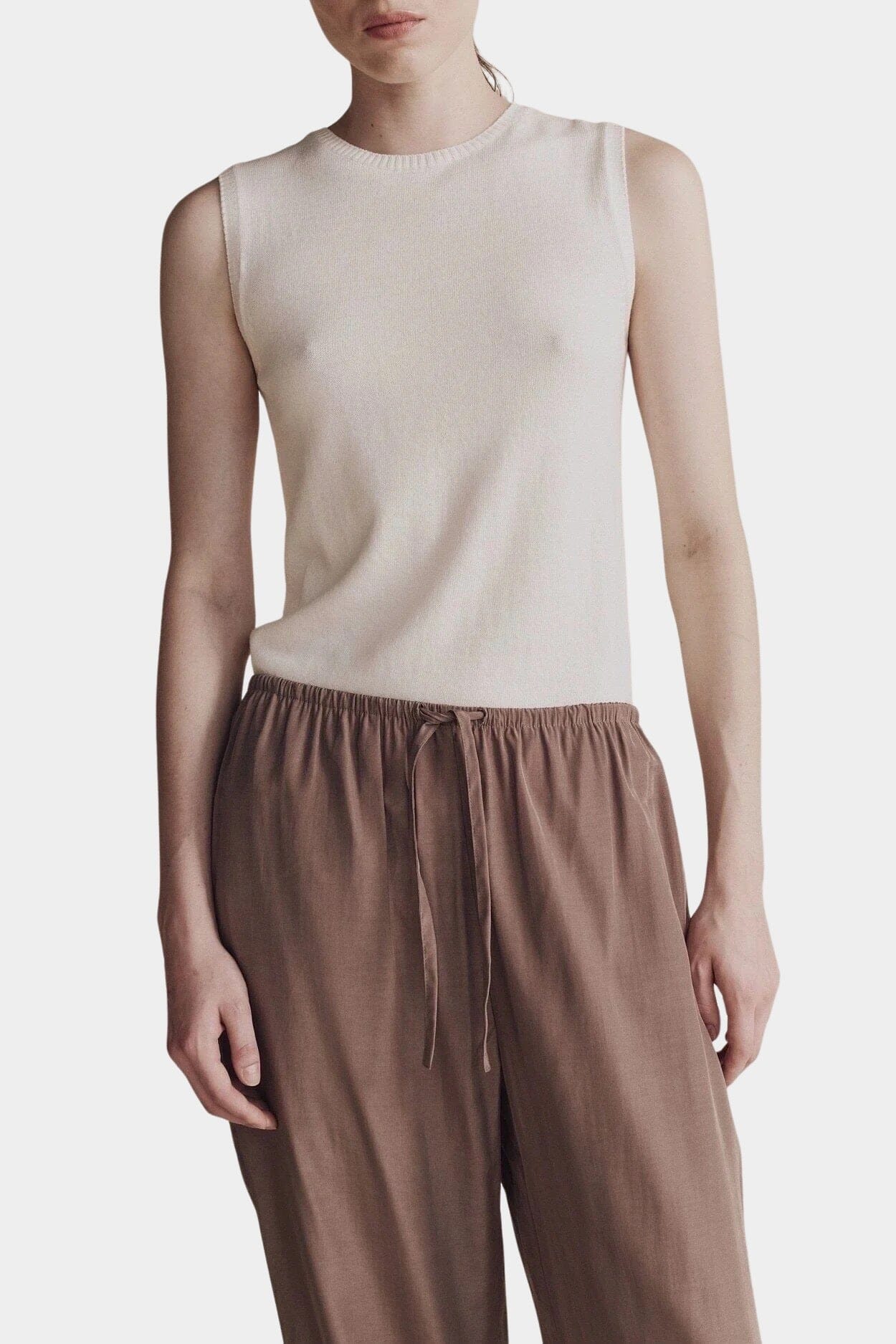 Mijeong Park | Drawstring Wide Leg Pants in Mocha - SHOP YUCCA Pants MIJEONG PARK - YUCCA, Women’s clothing store Denver, women’s clothing website, women’s elevated pants, clothing boutiques near me, women’s elevated trousers