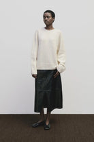 Mijeong Park - Faux Leather Skirt - Black - Skirts - YUCCA, women’s elevated skirts, clothing boutiques near me.