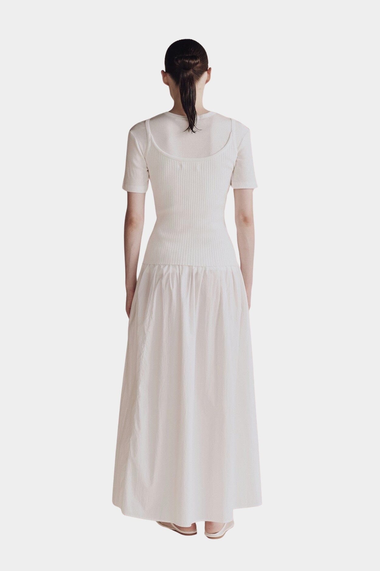 Mijeong Park | Gathered Maxi Skirt In White - SHOP YUCCA Skirts MIJEONG PARK - YUCCA, Women’s clothing store Denver, women’s clothing website, women’s elevated skirts, clothing boutiques near me, women’s elevated maxi skirts.