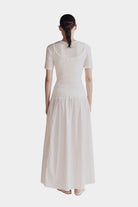 Mijeong Park | Gathered Maxi Skirt In White - SHOP YUCCA Skirts MIJEONG PARK - YUCCA, Women’s clothing store Denver, women’s clothing website, women’s elevated skirts, clothing boutiques near me, women’s elevated maxi skirts.