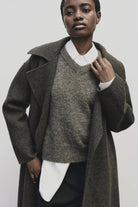 Mijeong Park - Handmade Belted Wool Coat - Brown - Coats & Jackets - YUCCA women’s clothing website, women’s quality coats.