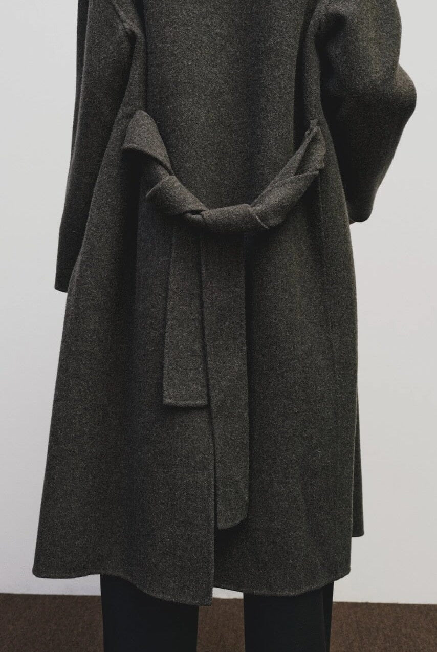 Mijeong Park - Handmade Belted Wool Coat - Brown - Coats & Jackets - YUCCA women’s clothing website, women’s quality coats.