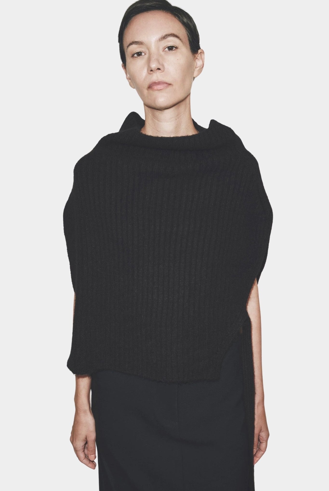 Mijeong Park - Neck Warmer - Black - Knitwear - YUCCA, ageless fashion, at the moment clothes, elevated basics.