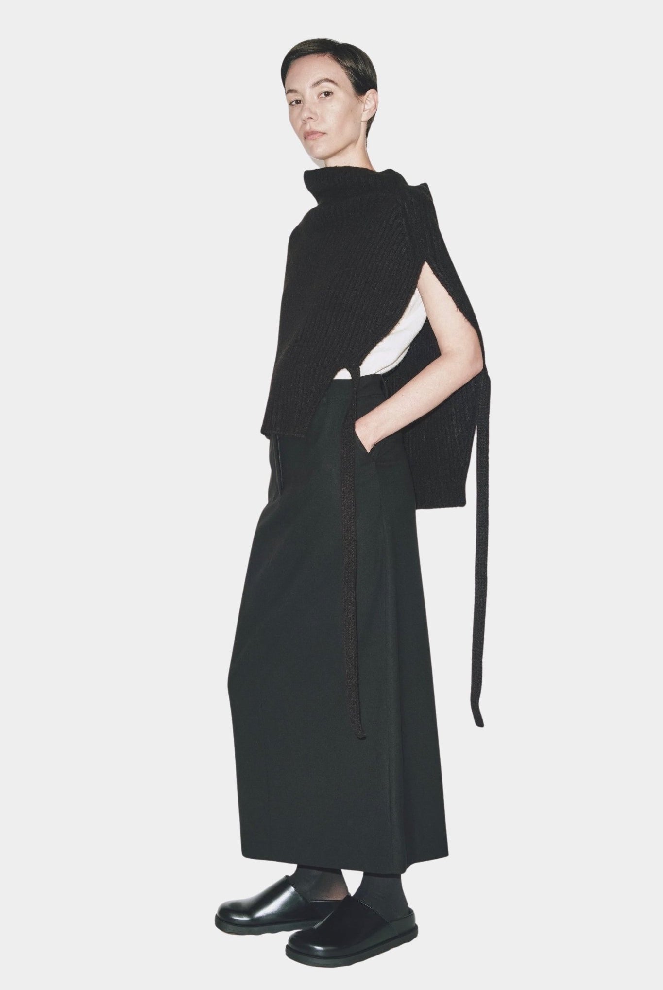 Mijeong Park - Neck Warmer - Black - Knitwear - YUCCA, ageless fashion, at the moment clothes, elevated basics.