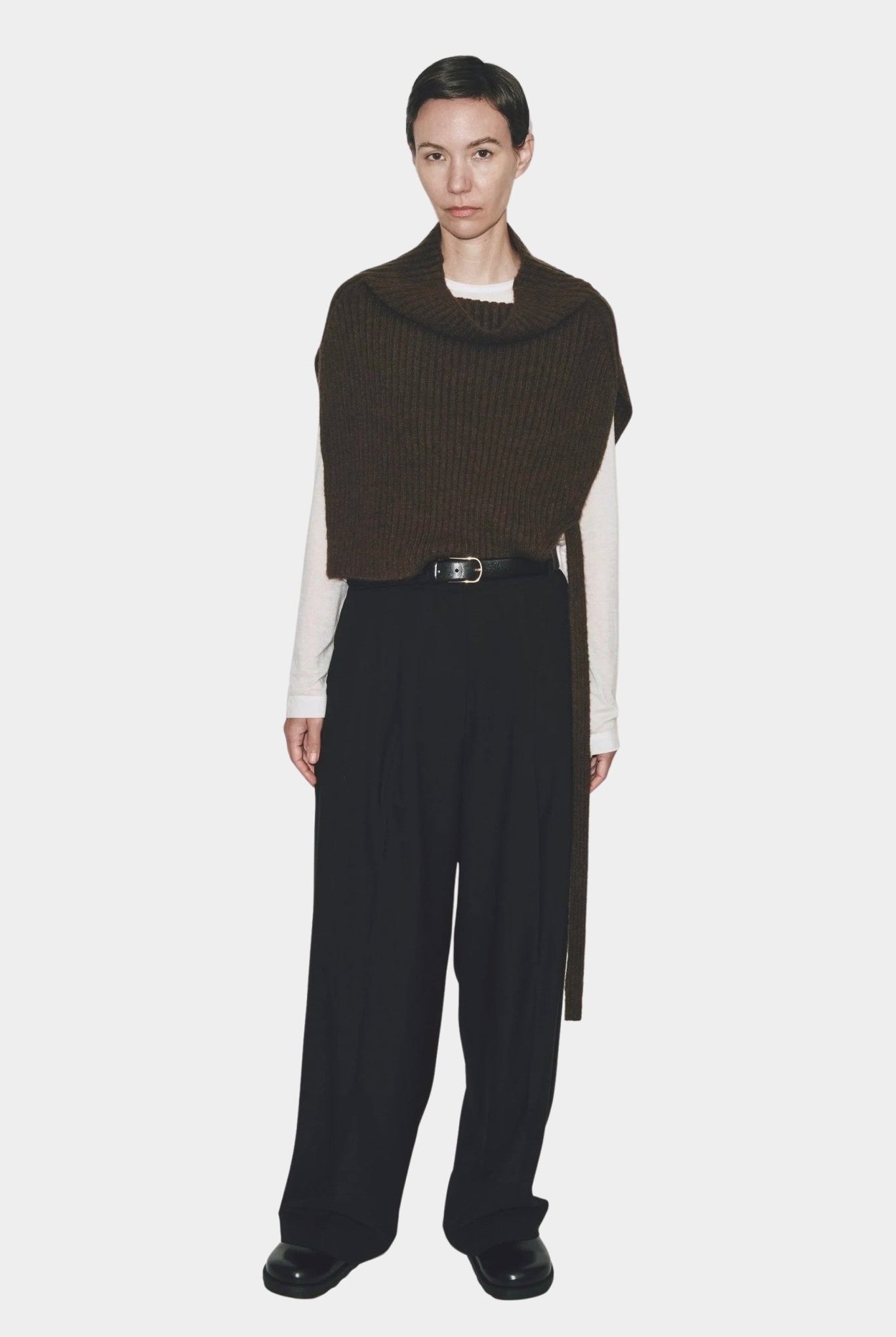 Mijeong Park - Neck Warmer - Black - Knitwear - YUCCA, ageless fashion, at the moment clothes, elevated basics.