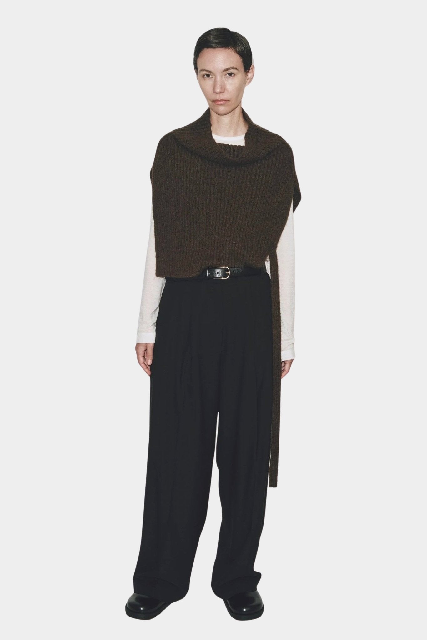 Mijeong Park - Neck Warmer - Black - Knitwear - YUCCA, ageless fashion, at the moment clothes, elevated basics.