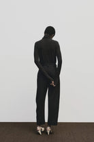 Mijeong Park - Pleated Barrel Leg Pants - Black - Pants - YUCCA, Artistic clothing for women, boutique near me.