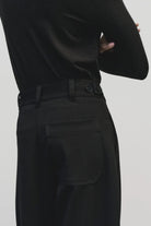 Mijeong Park - Pleated Barrel Leg Pants - Black - Pants - YUCCA, Artistic clothing for women, boutique near me.