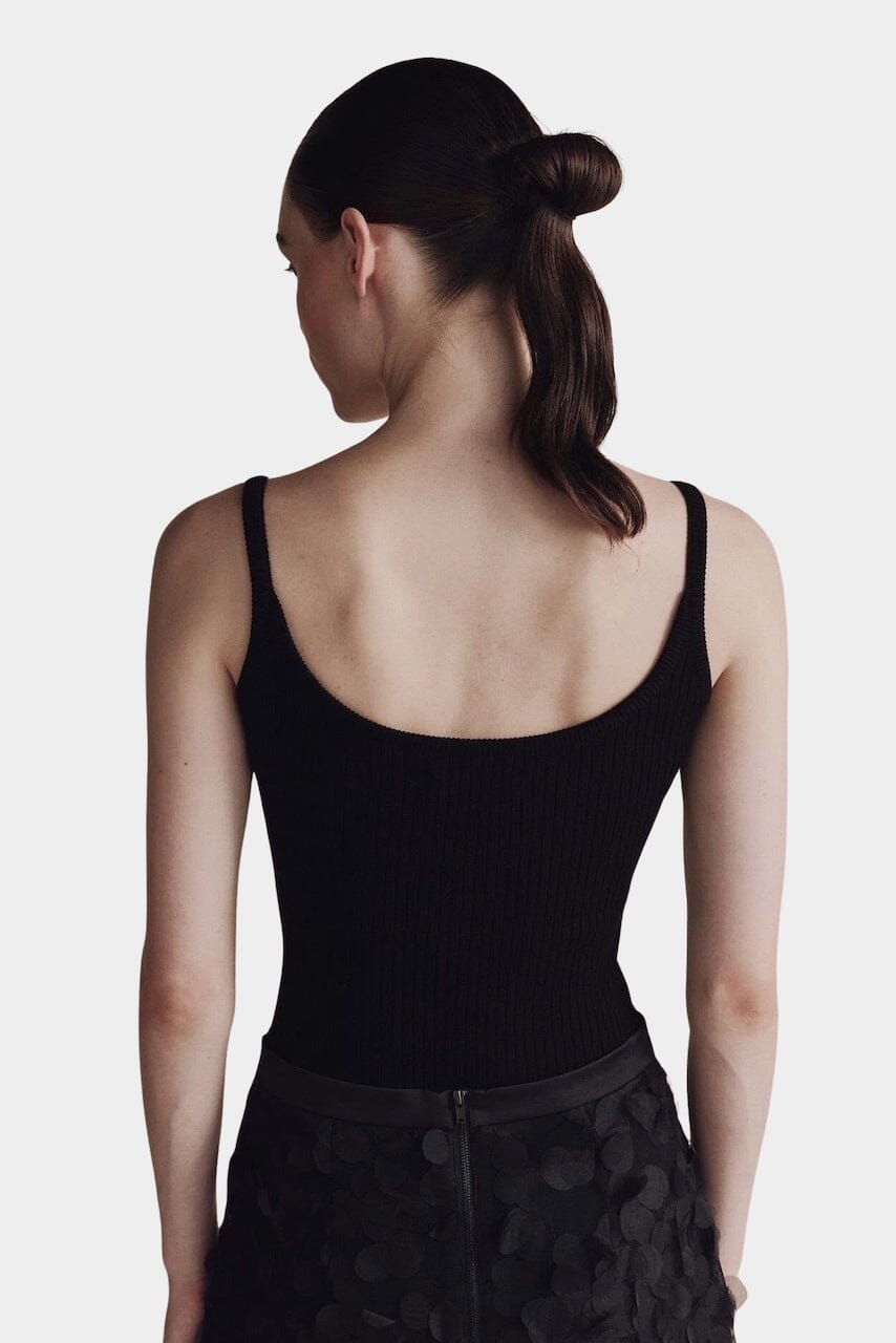 Mijeong Park | Ribbed Knit Tank In Black - SHOP YUCCA Shirts & Tops MIJEONG PARK - YUCCA, Yucca store Denver, women’s clothing boutique near me, high quality capsule wardrobe, boutiques near me, women’s high quality tops.