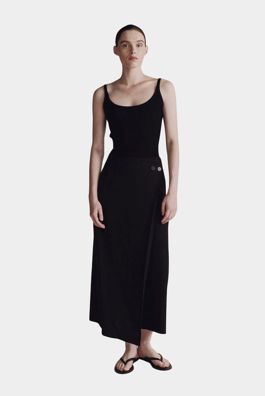 Mijeong Park | Ribbed Knit Tank In Black - SHOP YUCCA Shirts & Tops MIJEONG PARK - YUCCA, Yucca store Denver, women’s clothing boutique near me, high quality capsule wardrobe, boutiques near me, women’s high quality tops.