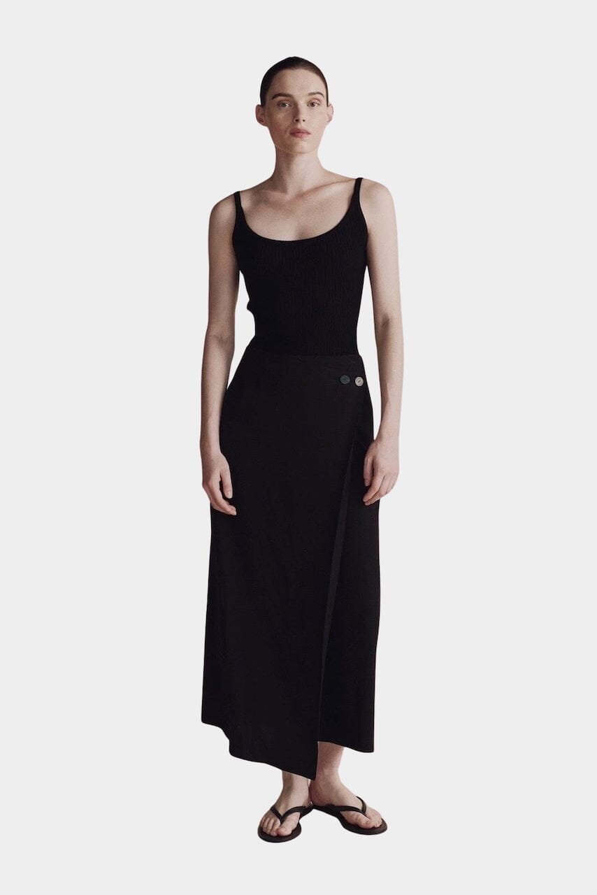 Mijeong Park | Ribbed Knit Tank In Black - SHOP YUCCA Shirts & Tops MIJEONG PARK - YUCCA, Yucca store Denver, women’s clothing boutique near me, high quality capsule wardrobe, boutiques near me, women’s high quality tops.