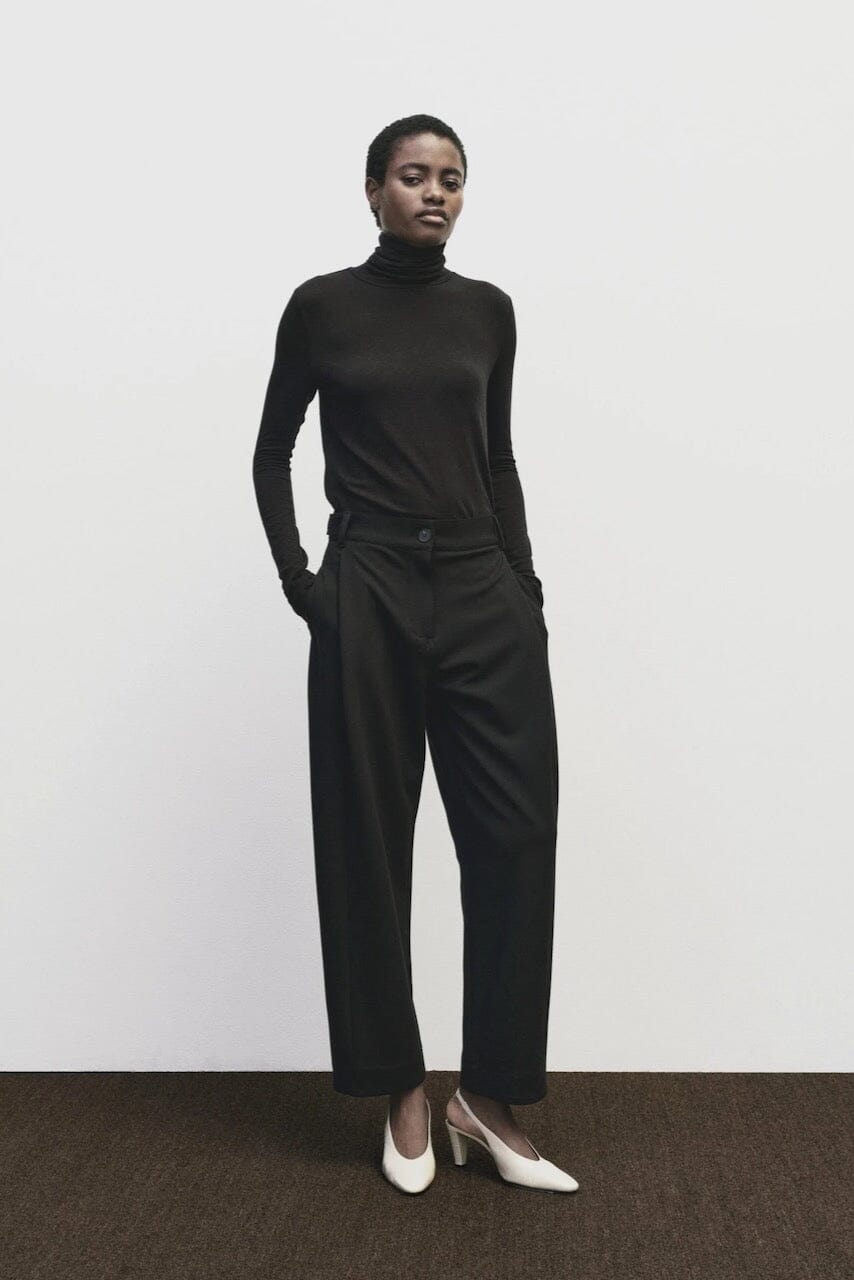 Mijeong Park - Roll Neck Jersey Top - Black - Shirts & Tops - YUCCA, shop local Denver, women’s clothing boutique.