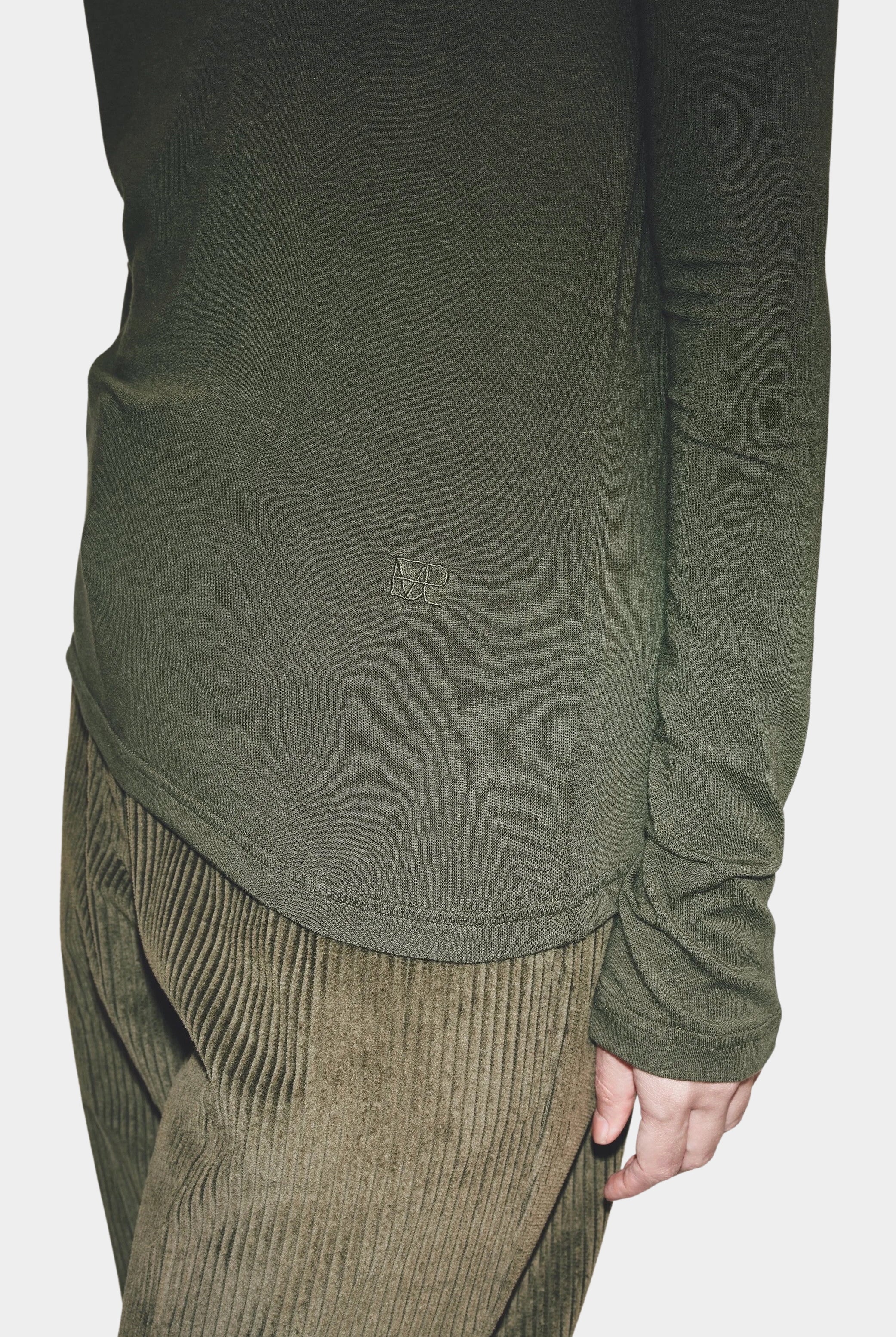 Mijeong Park - Roll Neck Jersey Top - Olive - Shirts & Tops - YUCCA, Yucca store Denver, women’s clothing boutique near me.