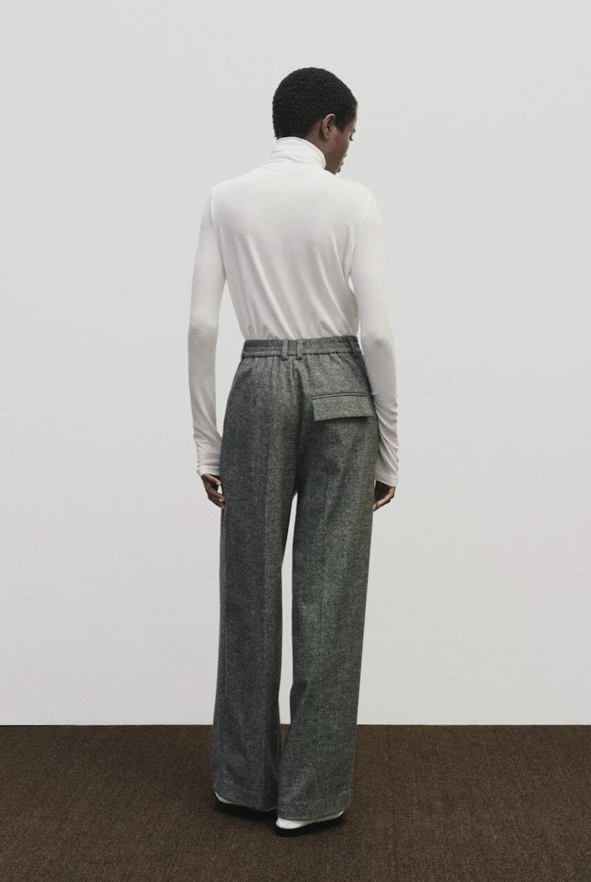 Mijeong Park - Roll Neck Jersey Top - White - Shirts & Tops - YUCCA, Yucca store Denver, women’s clothing boutique near me.