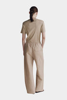 Mijeong Park | Silk Linen Drawstring Pants In Light Khaki - SHOP YUCCA Pants MIJEONG PARK - YUCCA, Women’s clothing store Denver, women’s clothing website, women’s elevated pants, clothing boutiques near me, women’s elevated trousers.