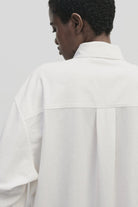 Mijeong Park - Textured Oversized Shirt In Ivory - YUCCA Shirts & Tops, women’s clothing boutique near me.