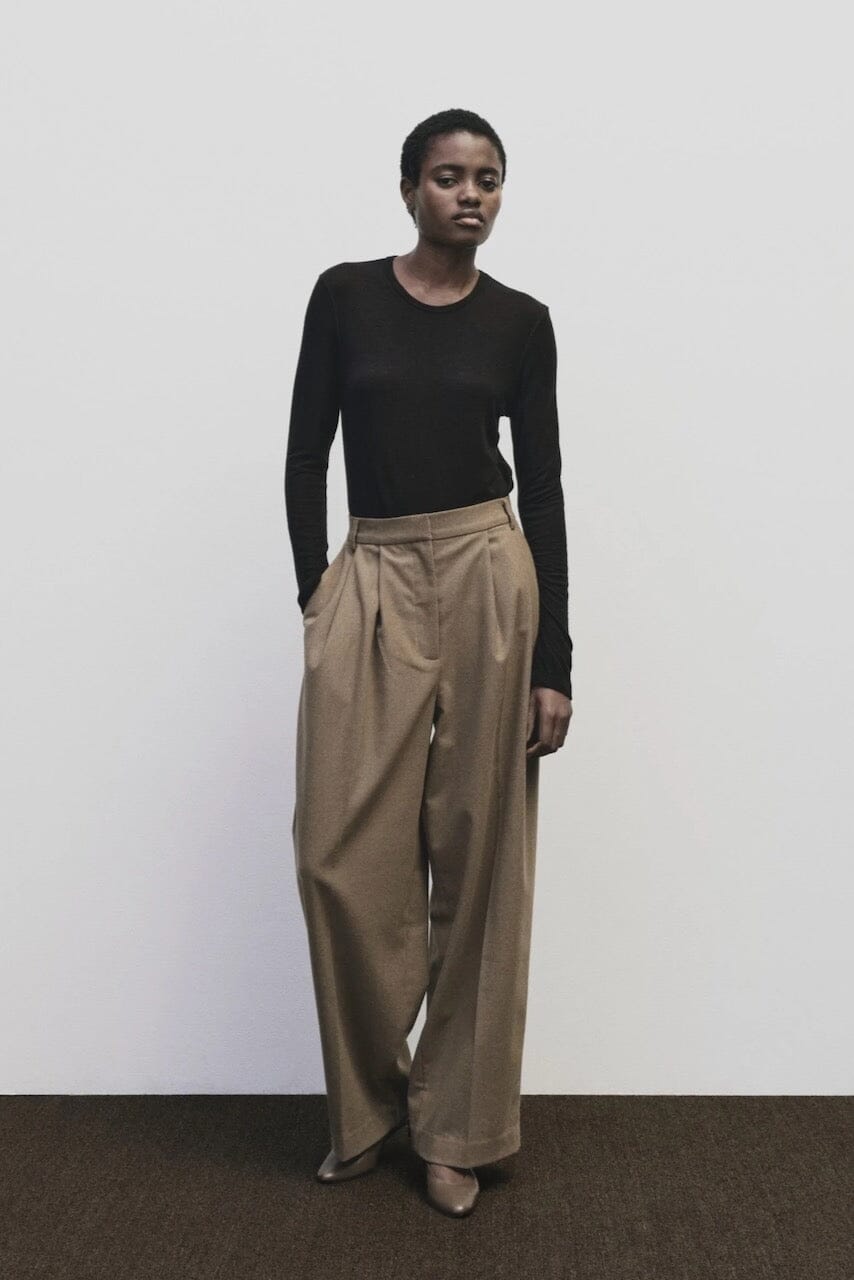 Mijeong Park - Wool Tencel Crewneck - Black - Shirts & Tops - YUCCA, Yucca store Denver, women’s clothing boutique near me.