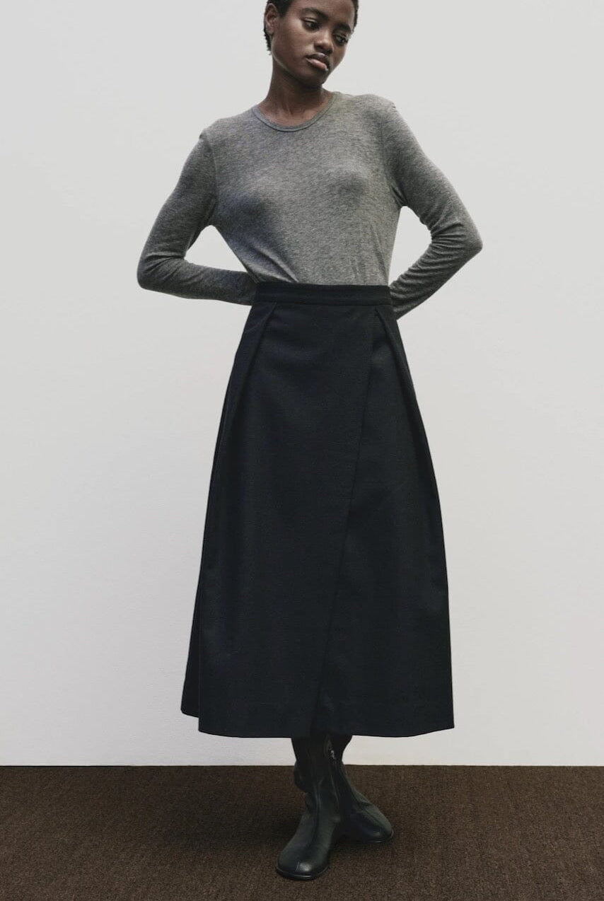 Mijeong Park | Wool Tencel Crewneck In Heather Gray - SHOP YUCCA Shirts & Tops MIJEONG PARK - YUCCA, Yucca store Denver, women’s clothing boutique near me, high quality capsule wardrobe, boutiques near me, women’s high quality tops.