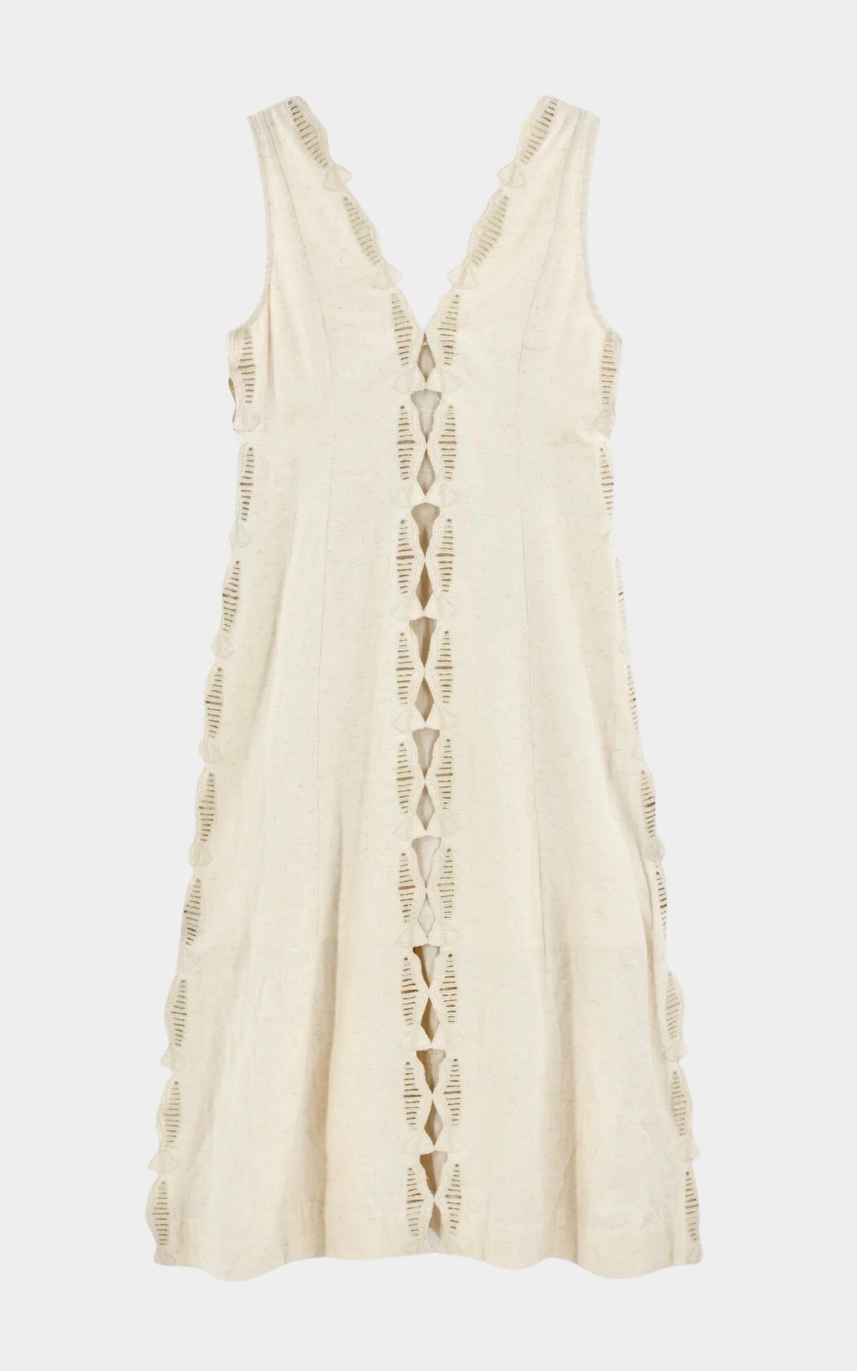 Mirth | Barcelona Dress In Oat Marine Eyelet - SHOP YUCCA Dress MIRTH - YUCCA