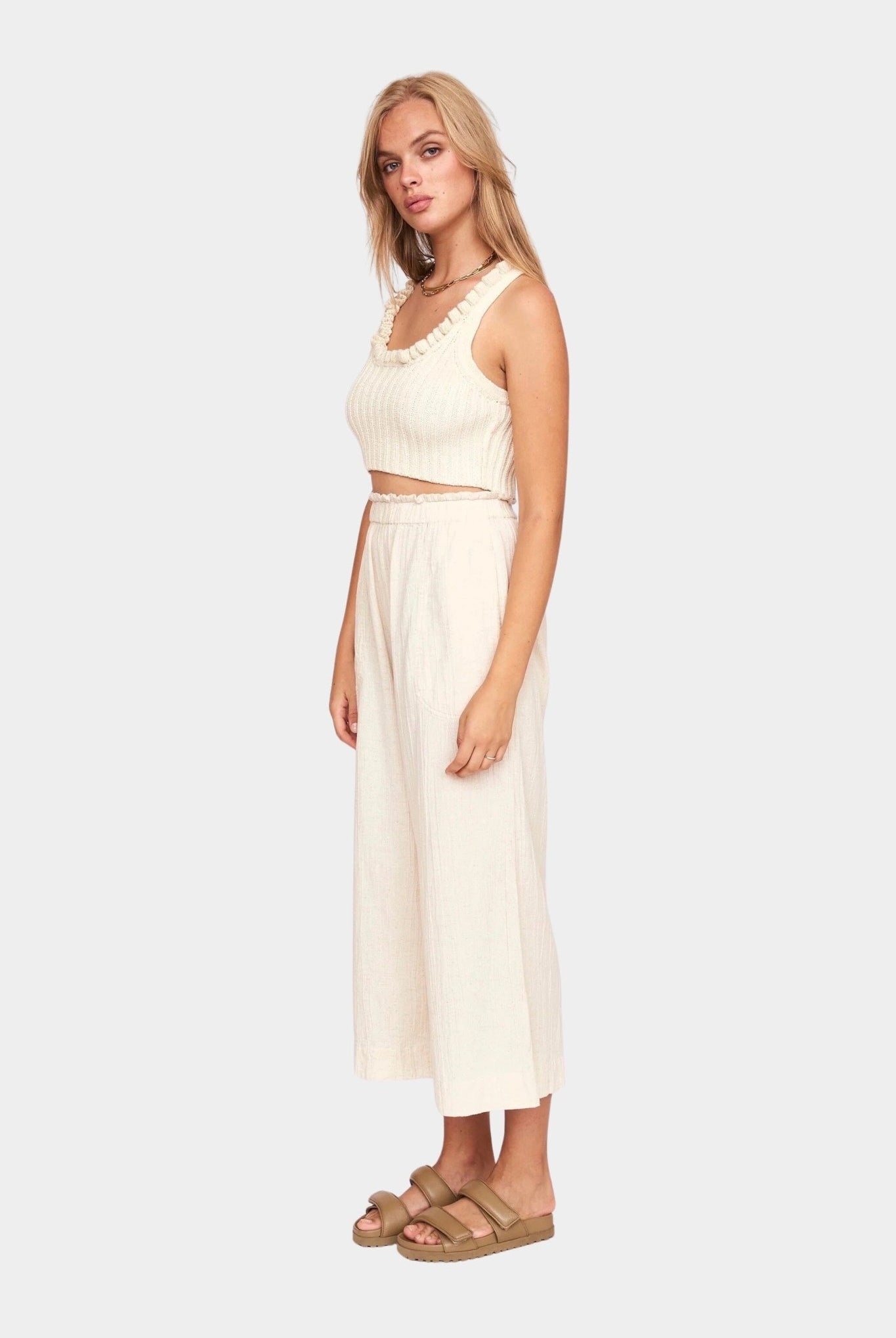 Mirth | Mirth Pant In Oatmeal - SHOP YUCCA Pants MIRTH - YUCCA, Women’s clothing store Denver, women’s Japanese clothing website, clothing boutiques near me, women’s elevated trousers.