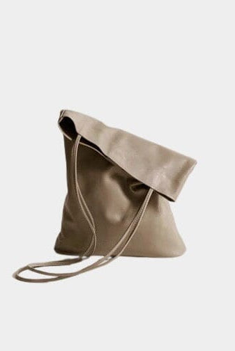 Modern Weaving | Slim Elongated Tote In Taupe - SHOP YUCCA Handbags MODERN WEAVING - YUCCA, Women’s clothing store Denver, women’s high quality bags, women’s online leather bags, minimalist leather bags.