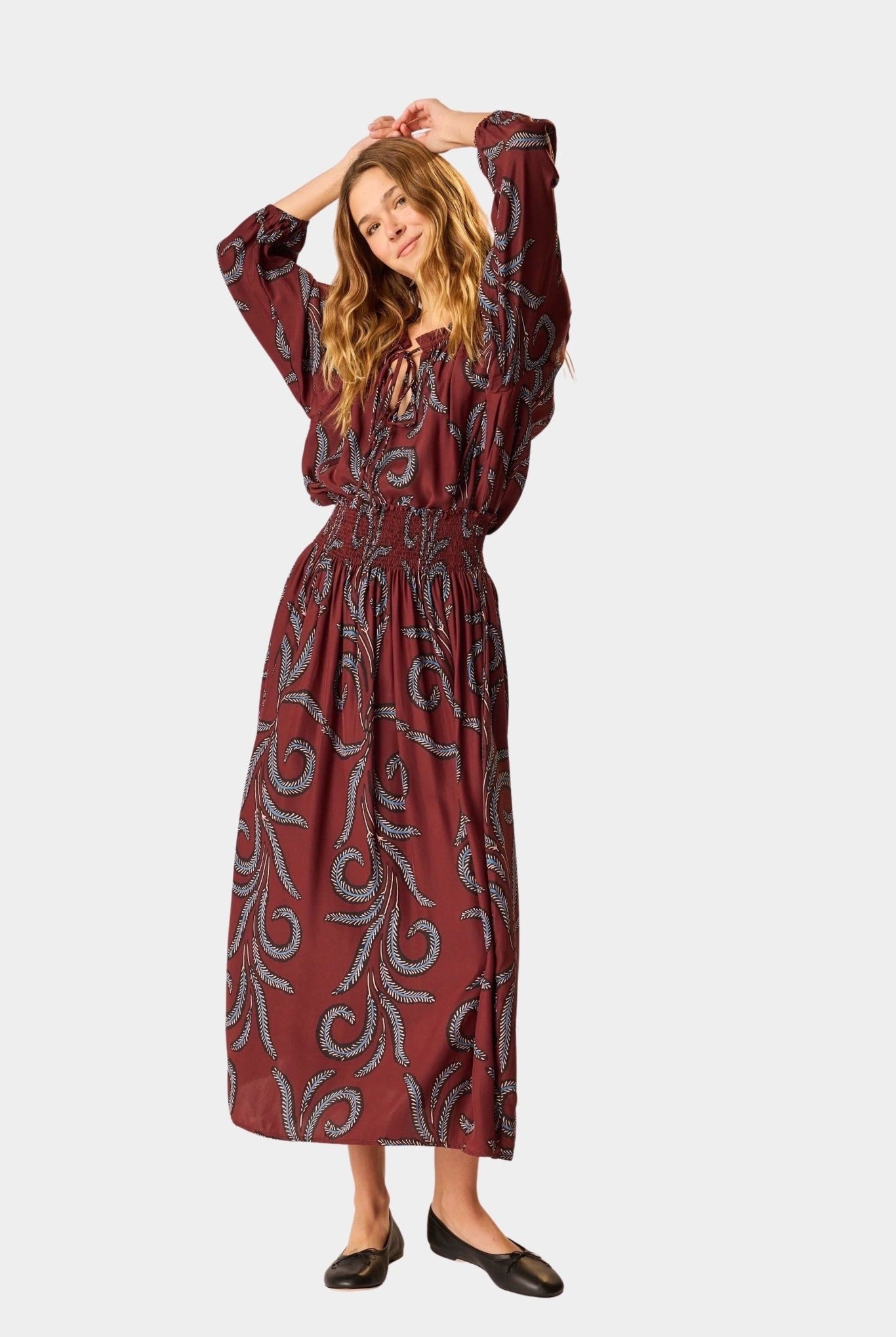 Natalie Martin | Bella Skirt - Feather Bordeaux - Skirts - YUCCA, Women’s clothing store Denver, women’s clothing website.