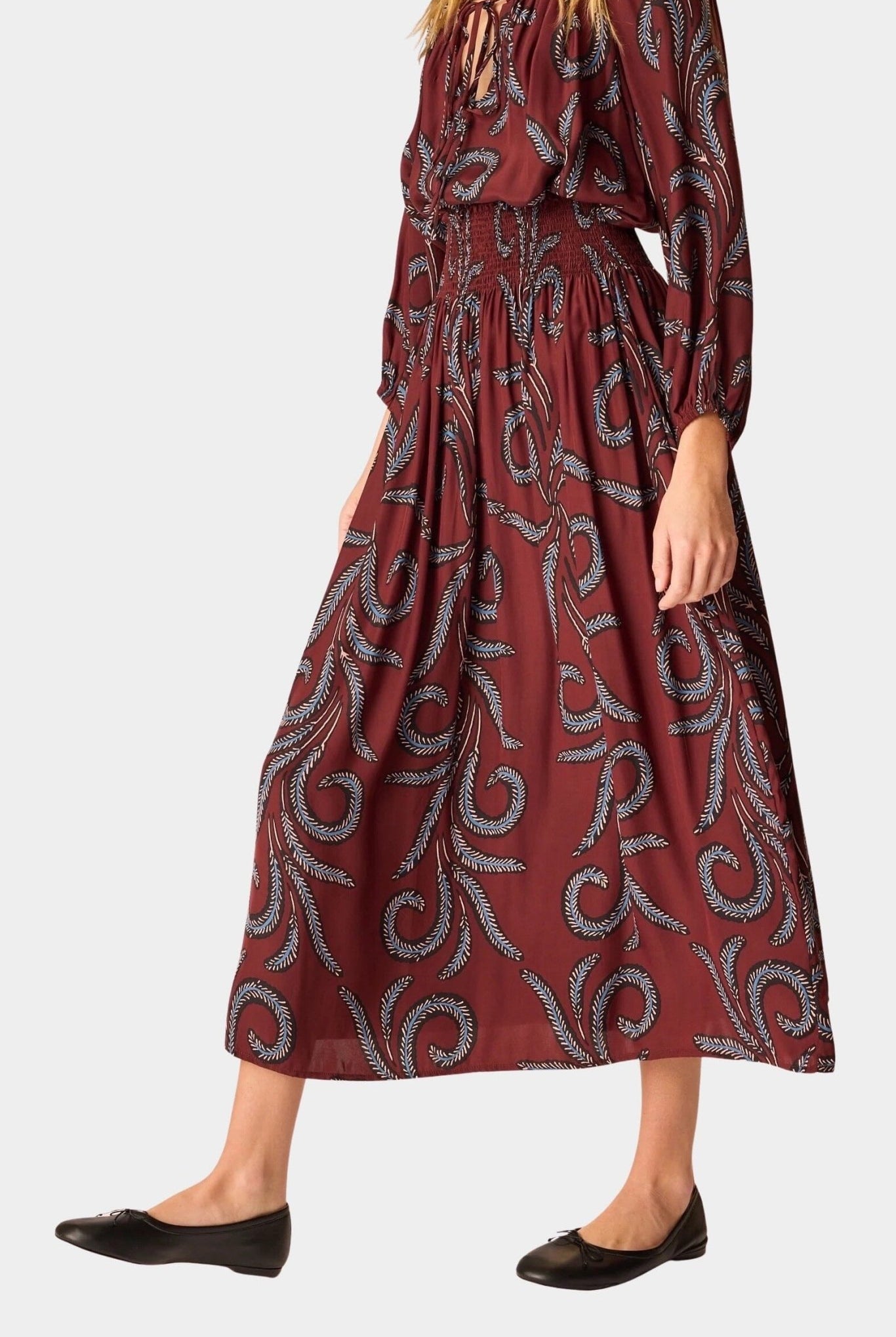 Natalie Martin | Bella Skirt - Feather Bordeaux - Skirts - YUCCA, Women’s clothing store Denver, women’s clothing website.