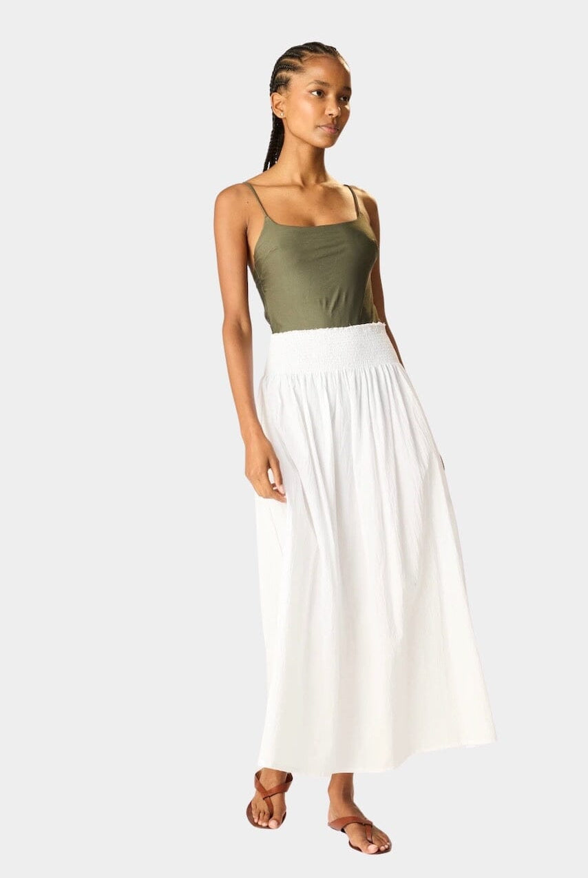 Natalie Martin - Bella Skirt - White - Skirt - YUCCA, women’s elevated skirts, clothing boutiques near me.