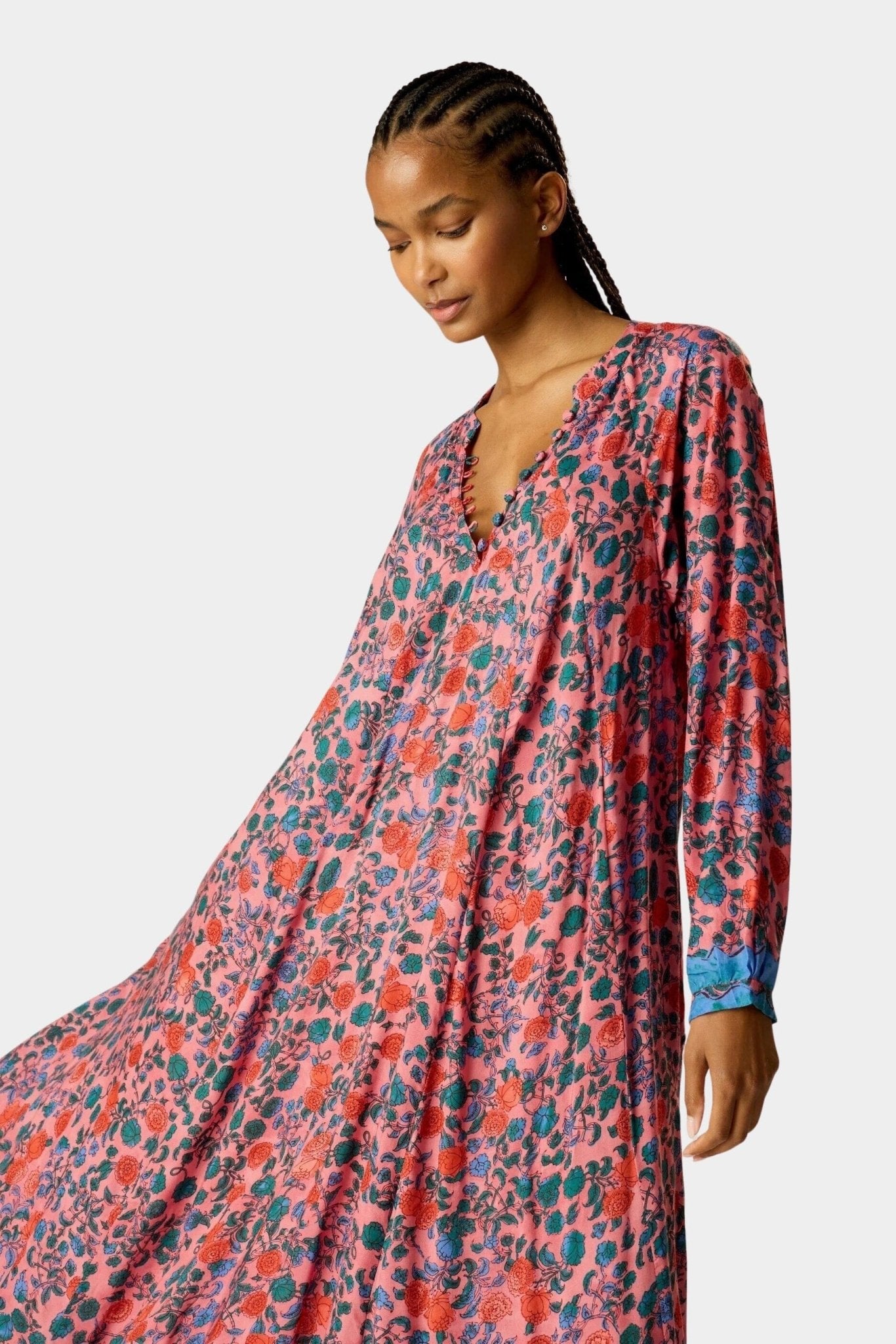 Natalie Martin | Fiore Maxi Dress In Rose Bandana - SHOP YUCCA Dresses NATALIE MARTIN - YUCCA, Women’s clothing store Denver, boutique stores near me, capsule wardrobe, women’s elevated basics, casual dresses Denver.