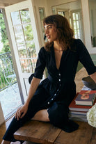 Natalie Martin | Layla Dress In Black Flat Cotton - SHOP YUCCA Dresses NATALIE MARTIN - YUCCA, artistic clothing for women, Women’s clothing store Denver, boutique stores near me, capsule wardrobe, women’s elevated basics.