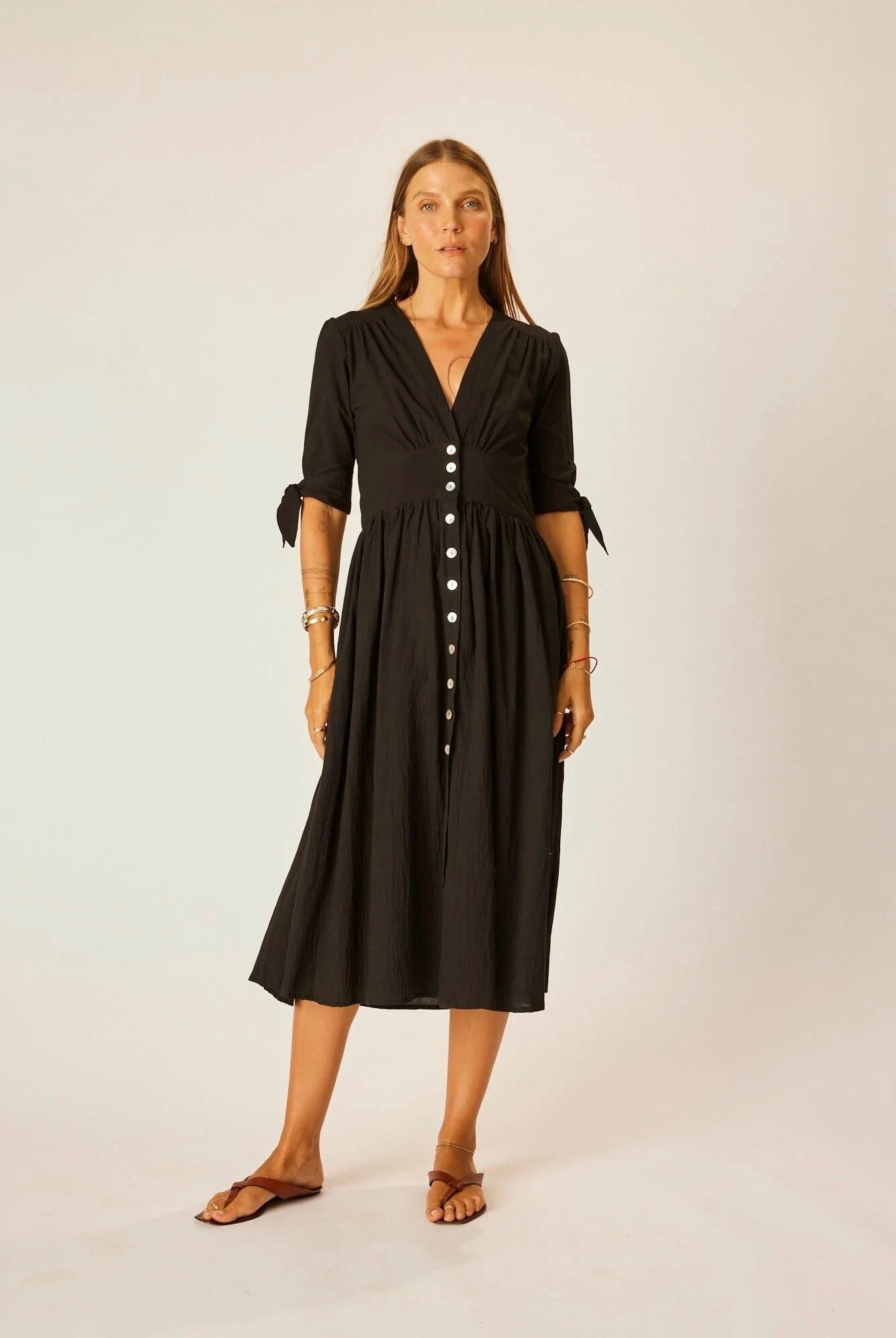 Natalie Martin | Layla Dress In Black Flat Cotton - SHOP YUCCA Dresses NATALIE MARTIN - YUCCA, artistic clothing for women, Women’s clothing store Denver, boutique stores near me, capsule wardrobe, women’s elevated basics.