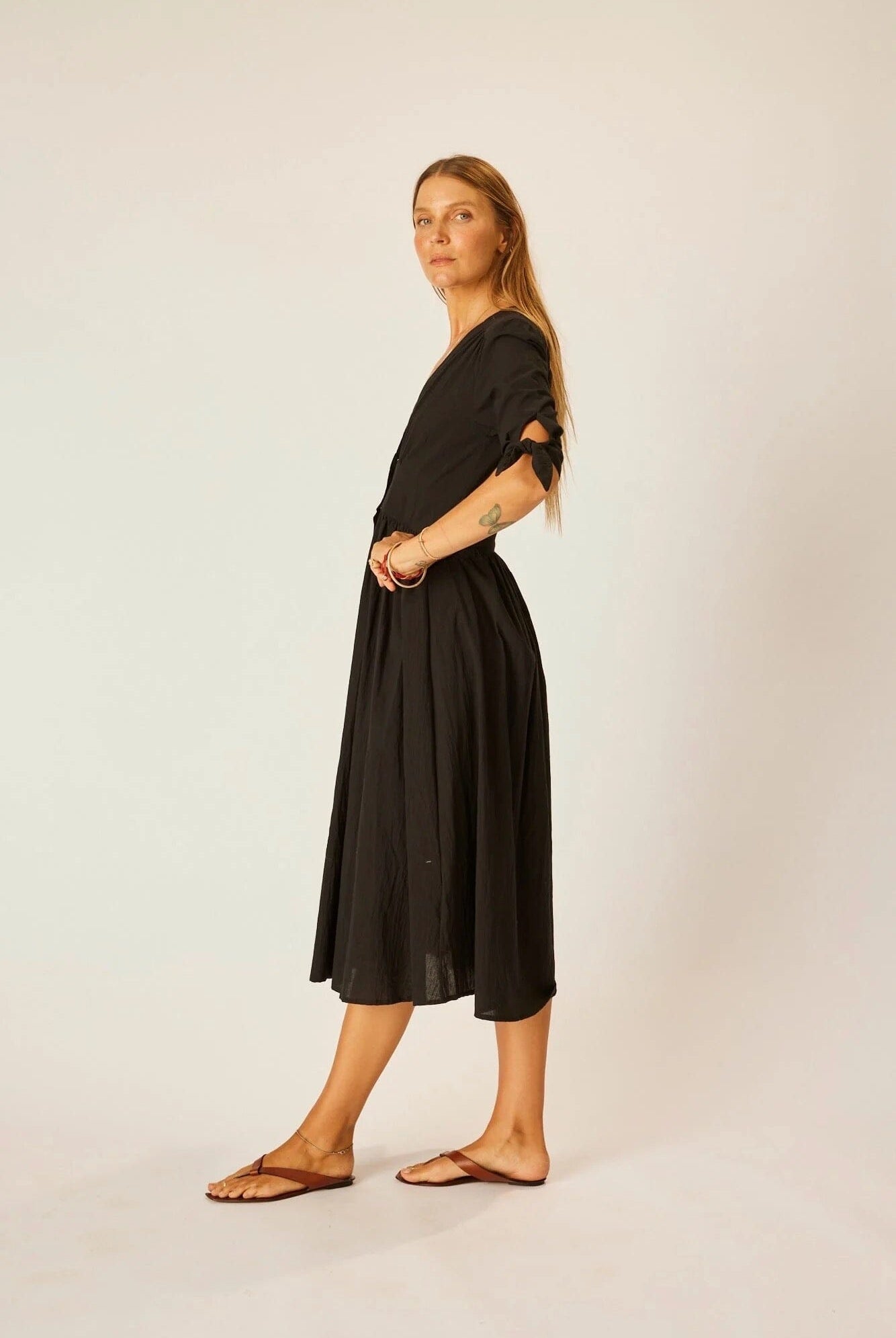 Natalie Martin | Layla Dress In Black Flat Cotton - SHOP YUCCA Dresses NATALIE MARTIN - YUCCA, artistic clothing for women, Women’s clothing store Denver, boutique stores near me, capsule wardrobe, women’s elevated basics.