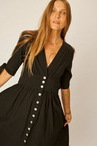 Natalie Martin | Layla Dress In Black Flat Cotton - SHOP YUCCA Dresses NATALIE MARTIN - YUCCA, artistic clothing for women, Women’s clothing store Denver, boutique stores near me, capsule wardrobe, women’s elevated basics.
