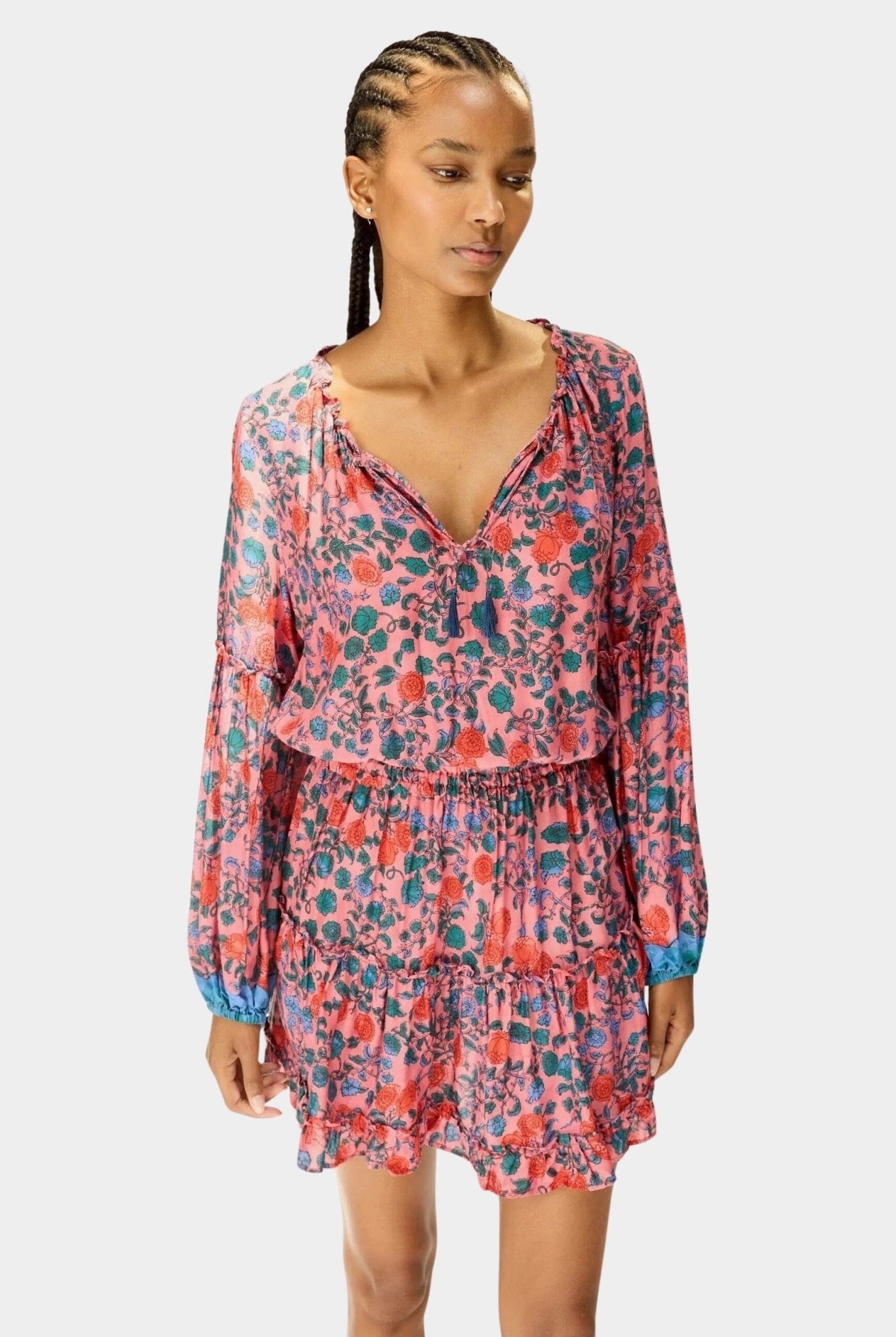 Natalie Martin - Maggie Dress - Rose Bandana - Dresses - YUCCA, women’s elevated basics, casual dresses Denver.