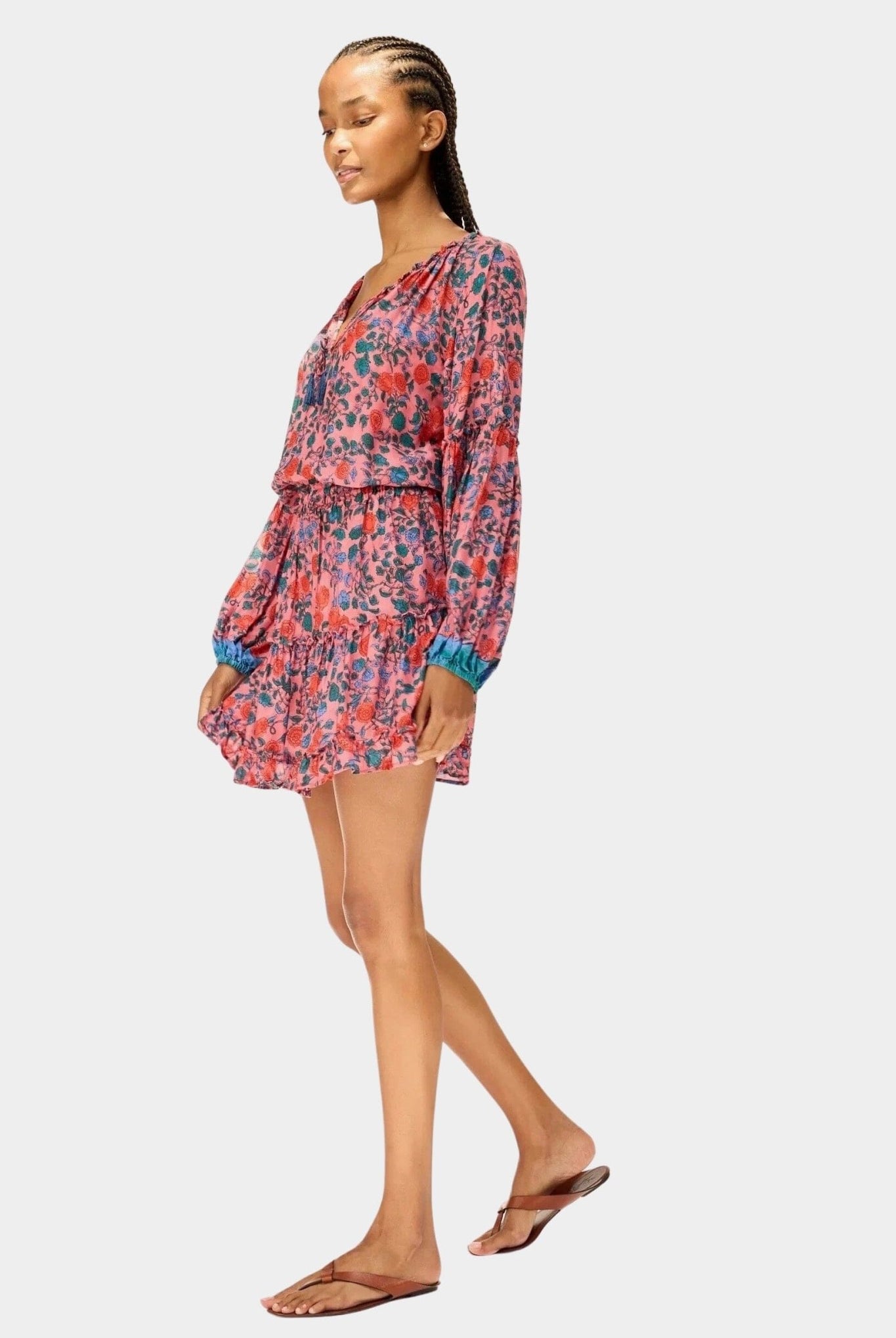 Natalie Martin - Maggie Dress - Rose Bandana - Dresses - YUCCA, women’s elevated basics, casual dresses Denver.