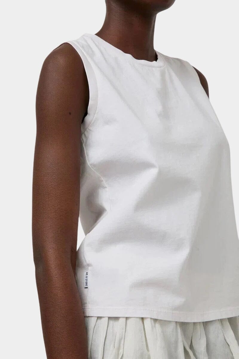 No.6 - No. 8 Tank - Chalk - Tank Top - YUCCA, Boutiques Denver, stylish tops for women, high quality casual tops.