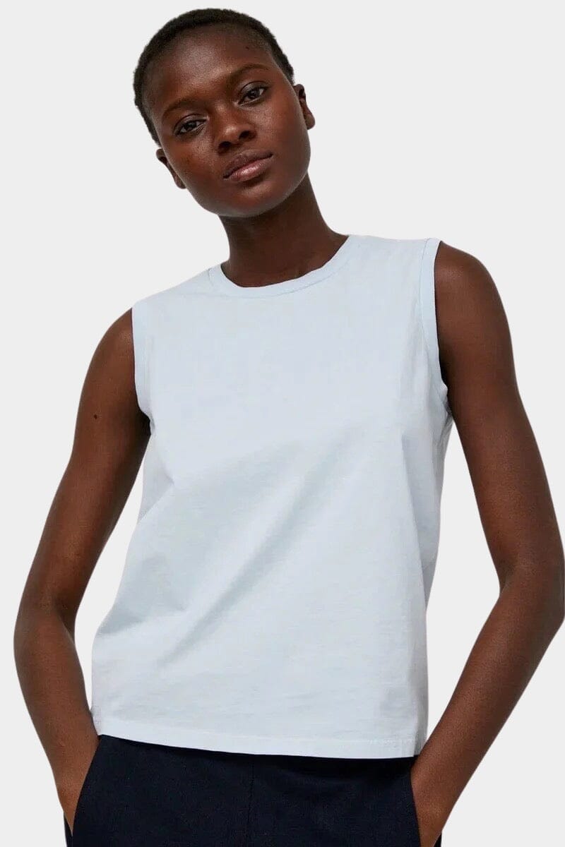 No. 6 No. 8 Tank - Ice -Tank Top - YUCCA, Boutiques Denver, stylish tops for women, high quality casual tops.