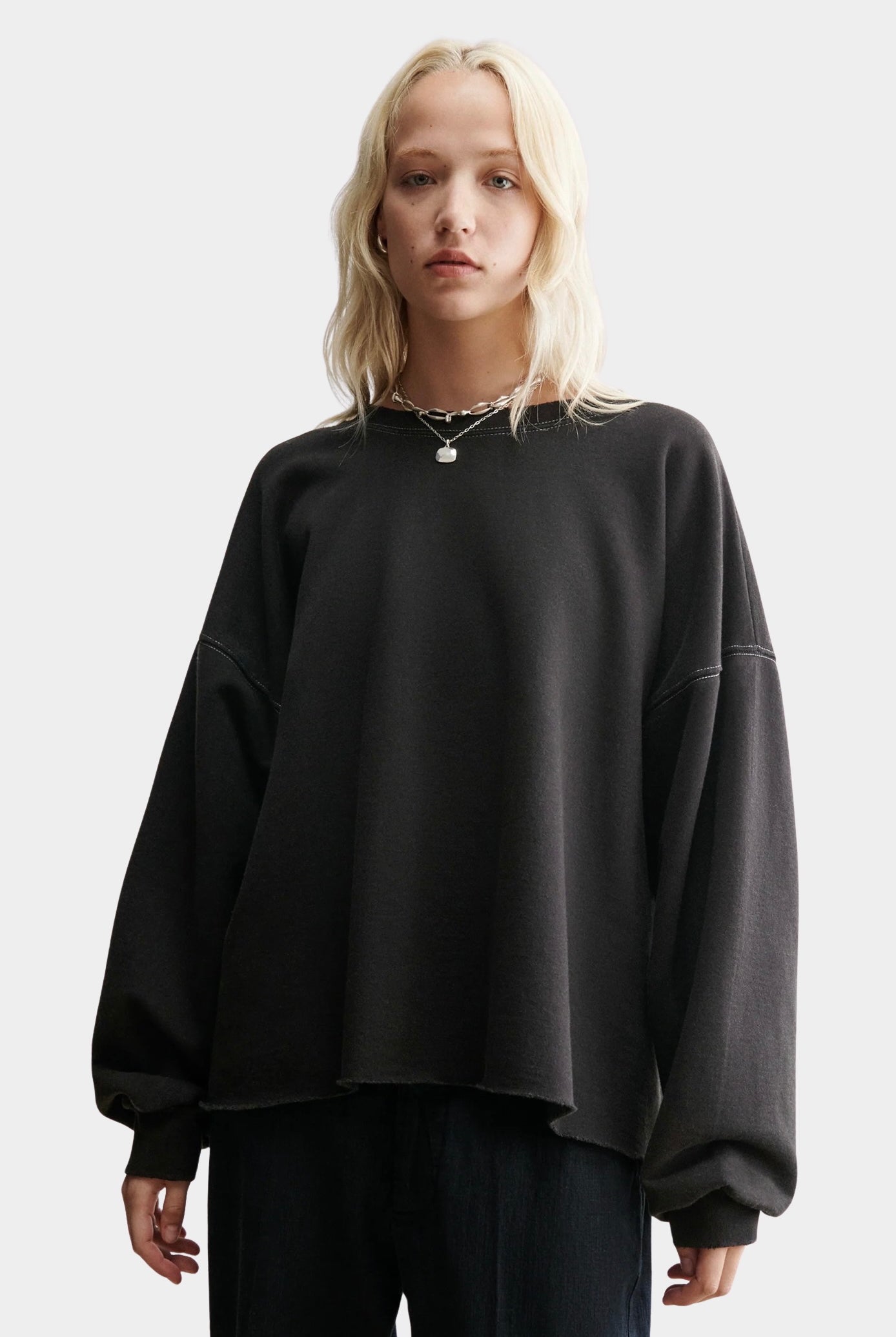 Rachel Comey - Fonder Sweatshirt - Charcoal - Sweatshirts - YUCCA, women’s clothing store Denver, high quality sweatshirt.