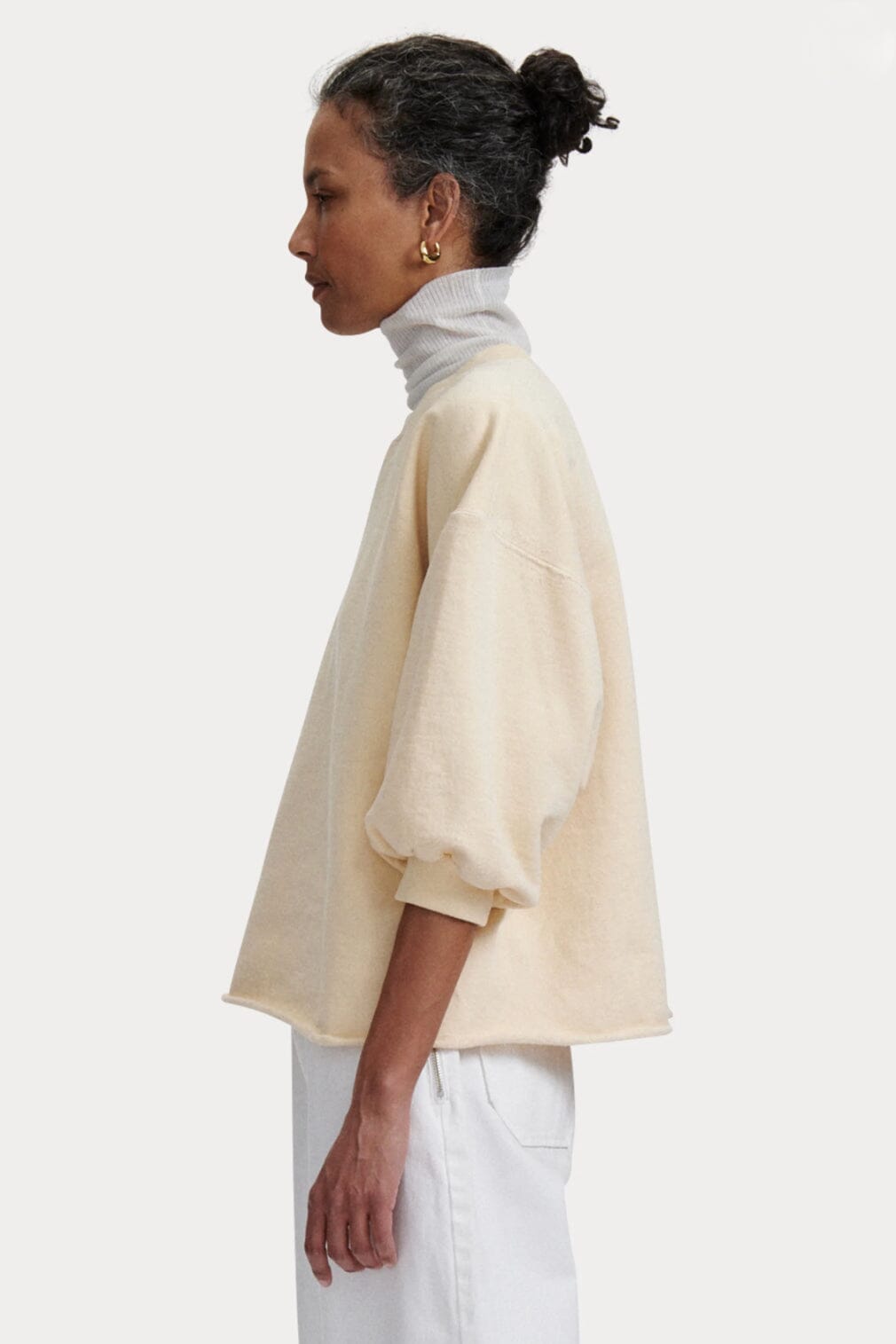 Rachel Comey | Fond Sweatshirt In Butter - SHOP YUCCA Shirts & Tops RACHEL COMEY - YUCCA, Yucca store Denver, women’s clothing boutique near me, boutiques Denver, boutiques near me, women’s high quality sweatshirt.