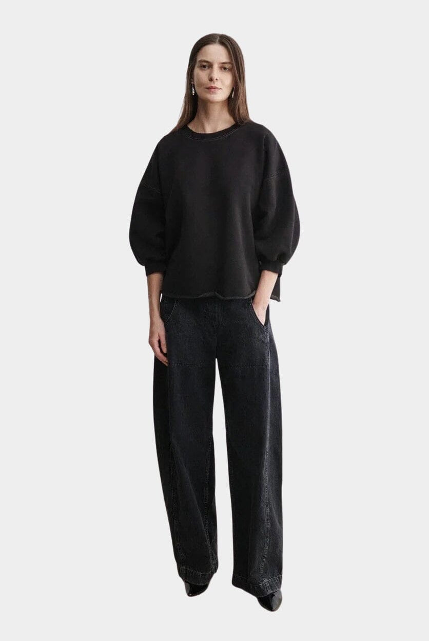 Rachel Comey | Fond Sweatshirt In Charcoal - SHOP YUCCA Shirts & Tops RACHEL COMEY - YUCCA, Yucca store Denver, women’s clothing boutique near me, boutiques Denver, boutiques near me, women’s high quality sweatshirt.