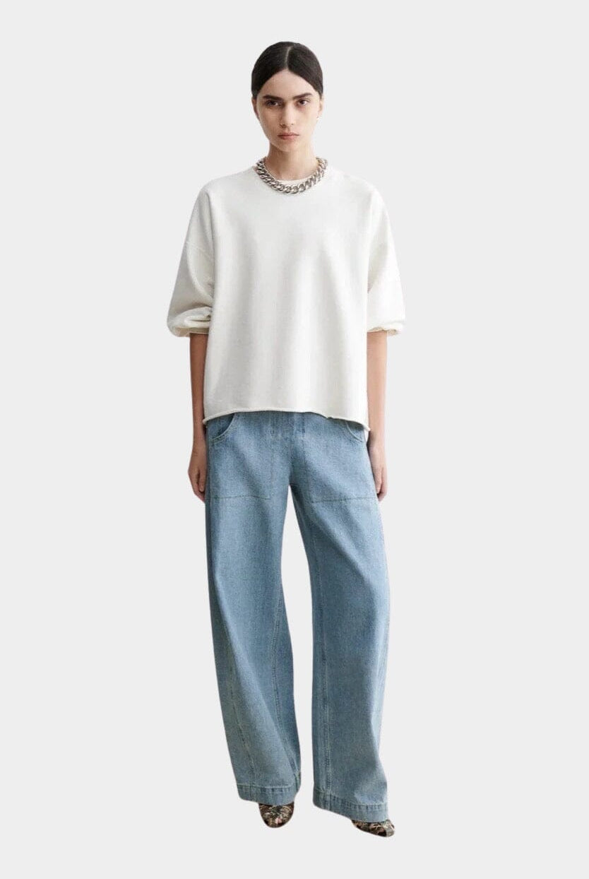 Rachel Comey | Fond Sweatshirt In Dirty White - SHOP YUCCA Shirts & Tops RACHEL COMEY - YUCCA, Yucca store Denver, women’s clothing boutique near me, boutiques Denver, boutiques near me, women’s high quality sweatshirt.