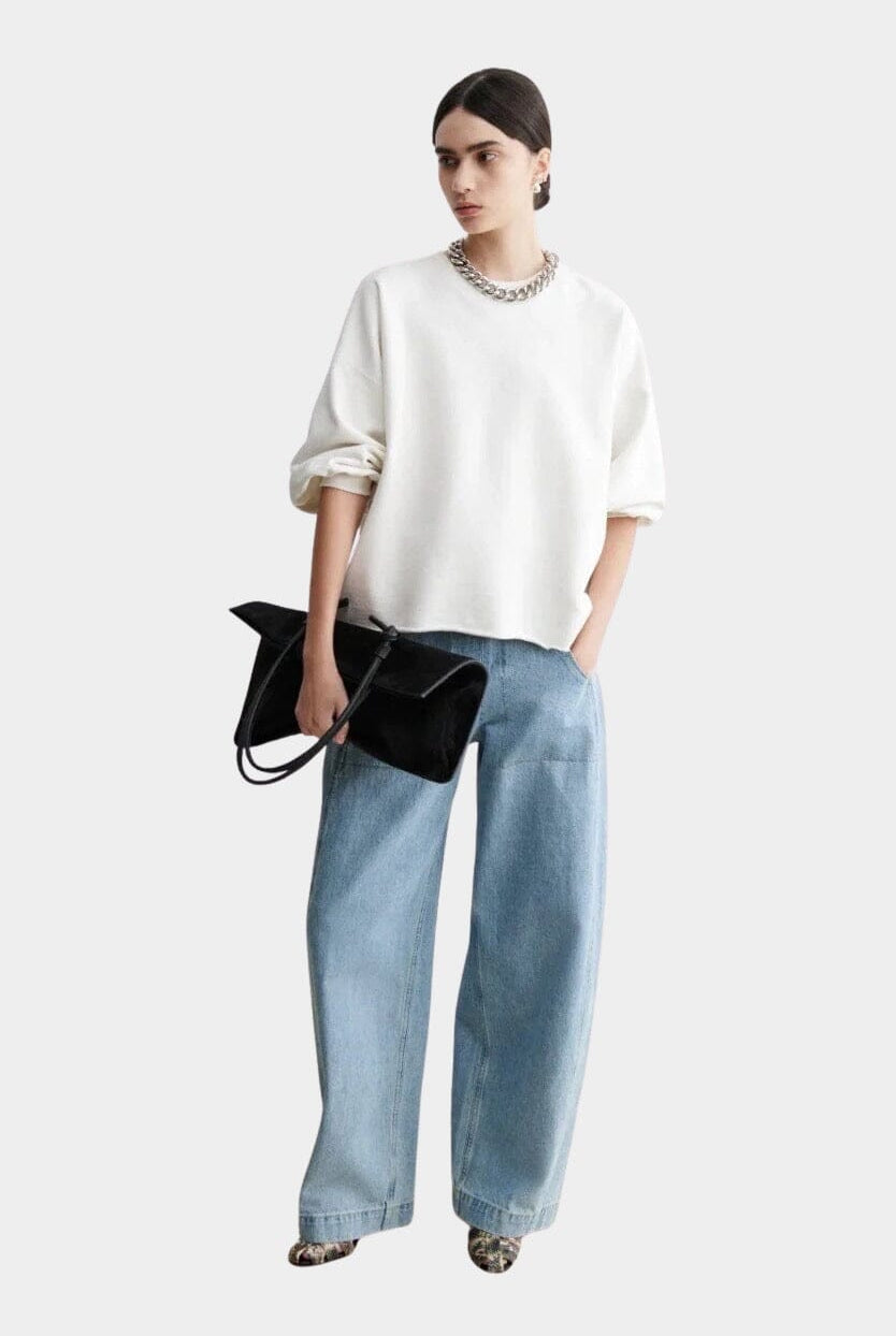 Rachel Comey | Fond Sweatshirt In Dirty White - SHOP YUCCA Shirts & Tops RACHEL COMEY - YUCCA, Yucca store Denver, women’s clothing boutique near me, boutiques Denver, boutiques near me, women’s high quality sweatshirt.