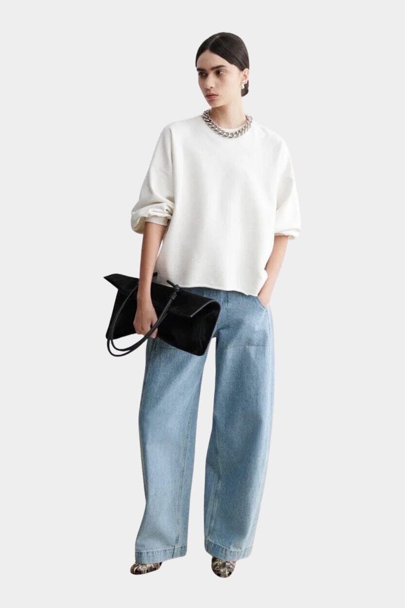 Rachel Comey | Fond Sweatshirt In Dirty White - SHOP YUCCA Shirts & Tops RACHEL COMEY - YUCCA, Yucca store Denver, women’s clothing boutique near me, boutiques Denver, boutiques near me, women’s high quality sweatshirt.
