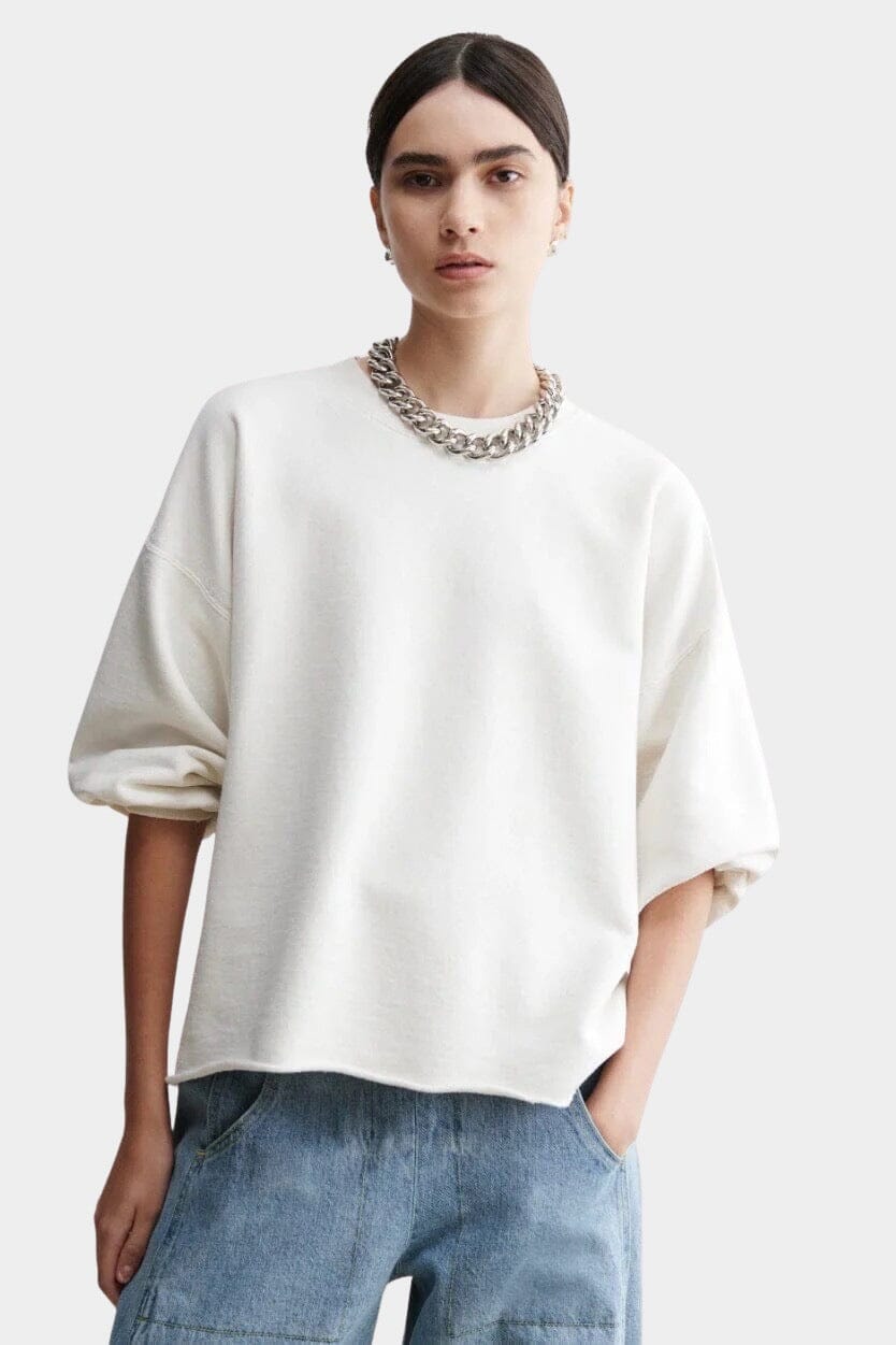 Rachel Comey | Fond Sweatshirt In Dirty White - SHOP YUCCA Shirts & Tops RACHEL COMEY - YUCCA, Yucca store Denver, women’s clothing boutique near me, boutiques Denver, boutiques near me, women’s high quality sweatshirt.